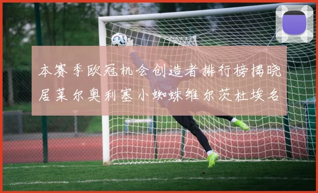 本赛季欧冠机会创造者排行榜揭晓居莱尔奥利塞小蜘蛛维尔茨杜埃名列前五